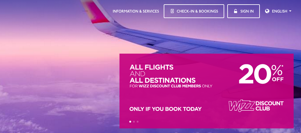 Карта полетов wizzair