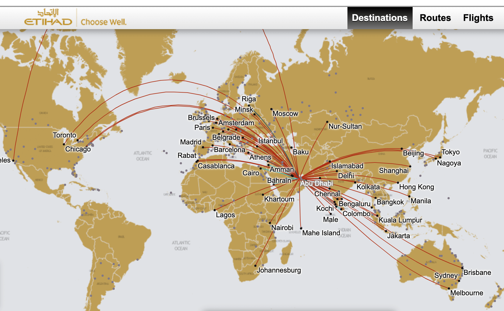 Etihad Destinations FlyingOut