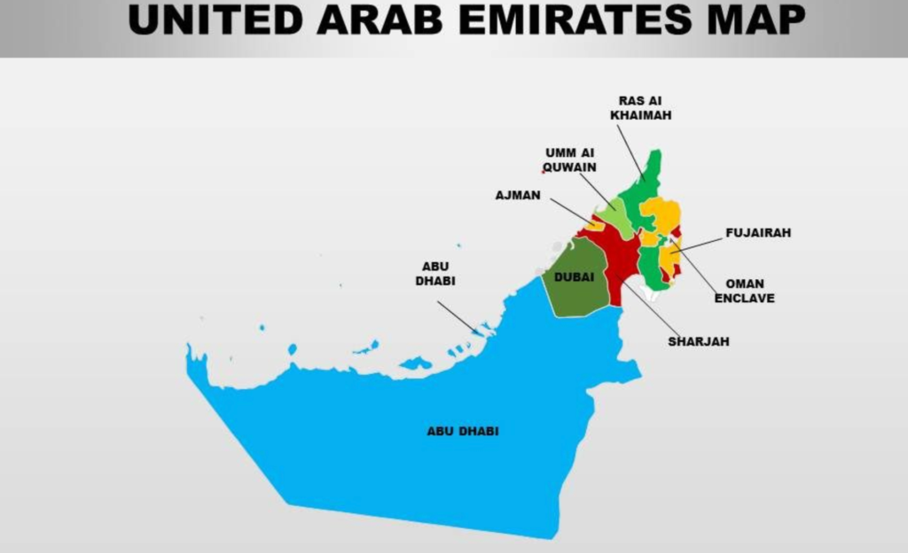 Объединенные арабские эмираты википедия карта